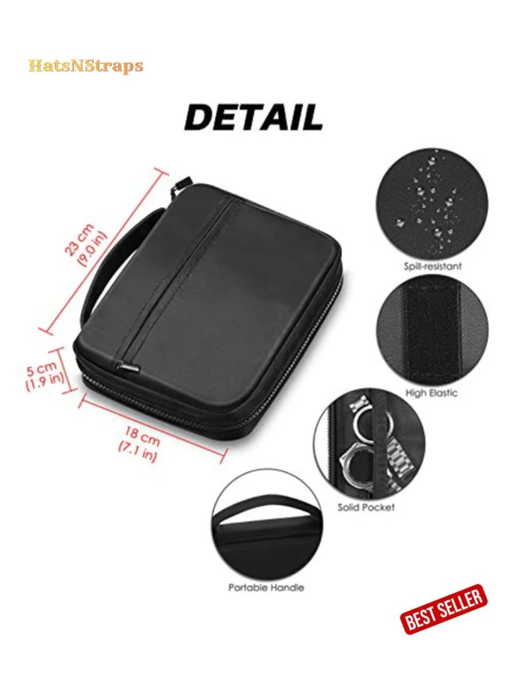 Watch Band Storage Organizer, Travel Carrying Case for Smartwatch Bands -